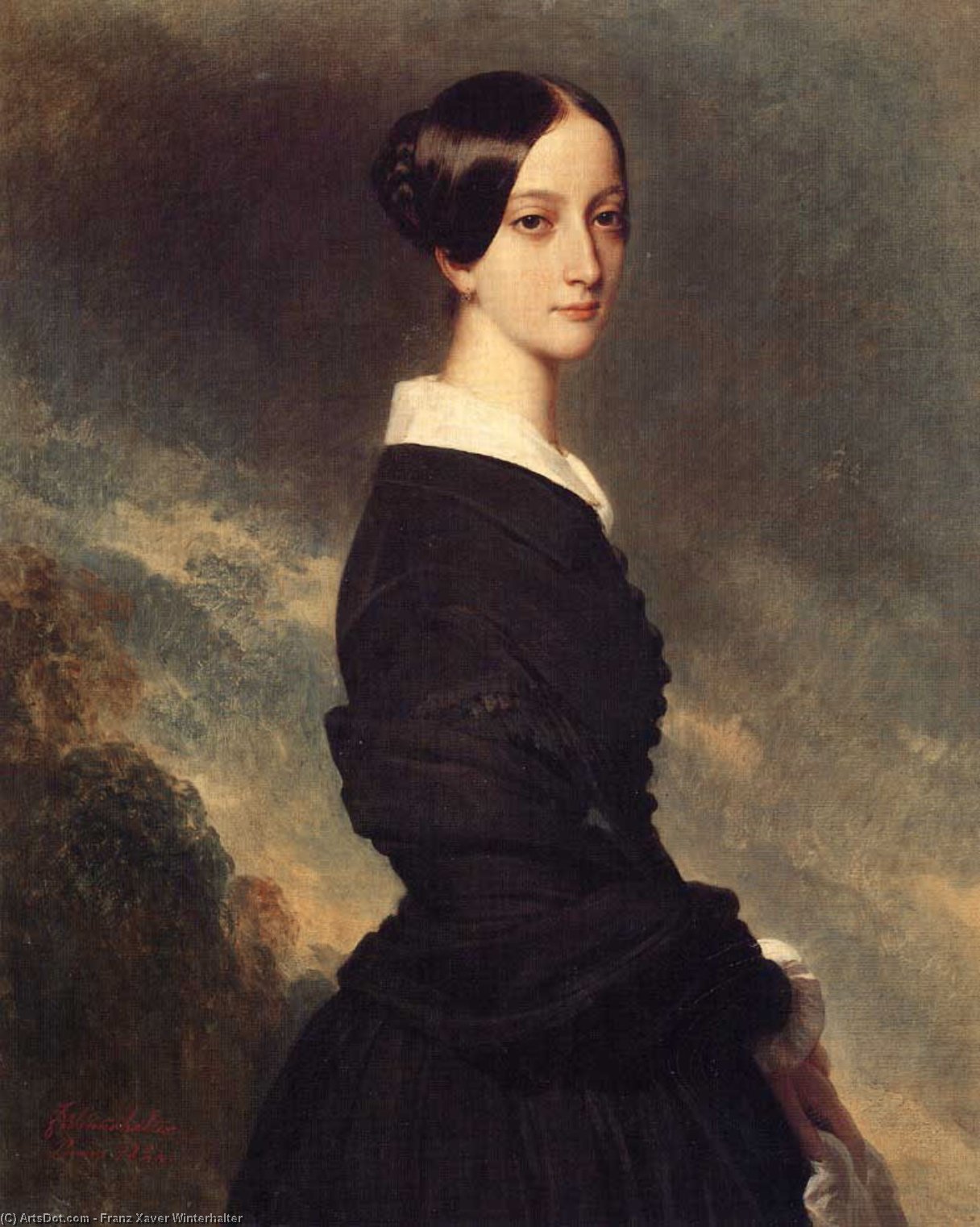 Portrait Of Francisca Caroline De Braganca — Franz Xavier Winterhalter