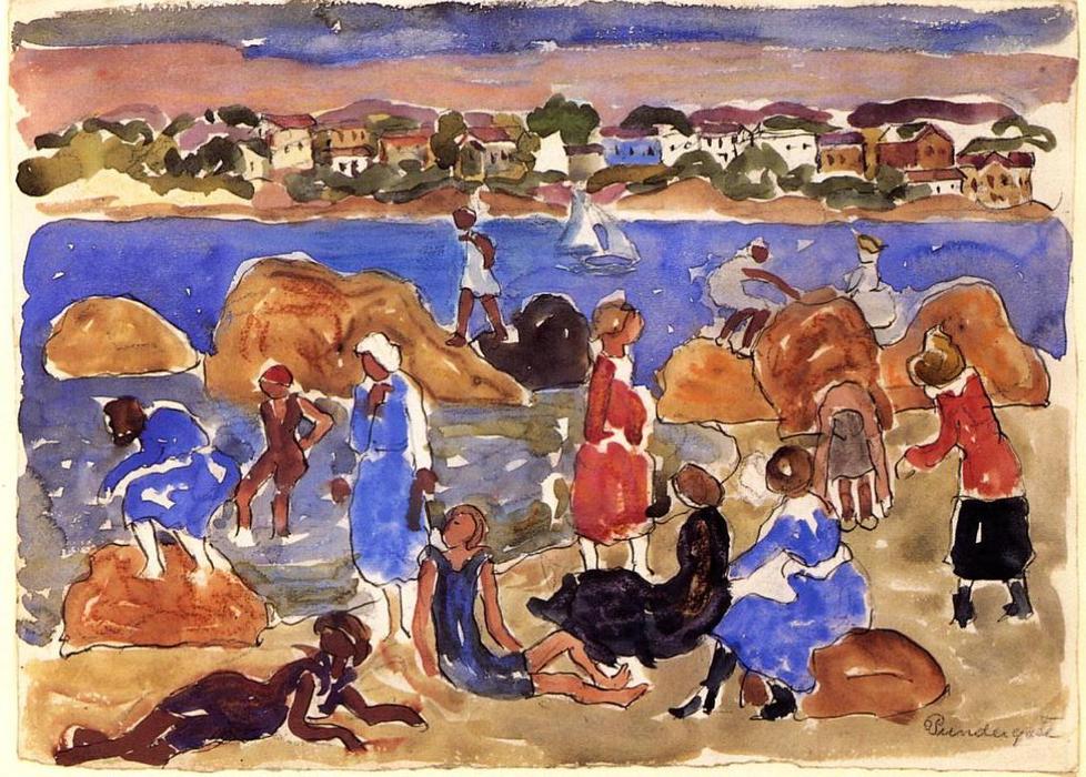 Gloucester, Fishermen's Houses — Maurice Brazil Prendergast