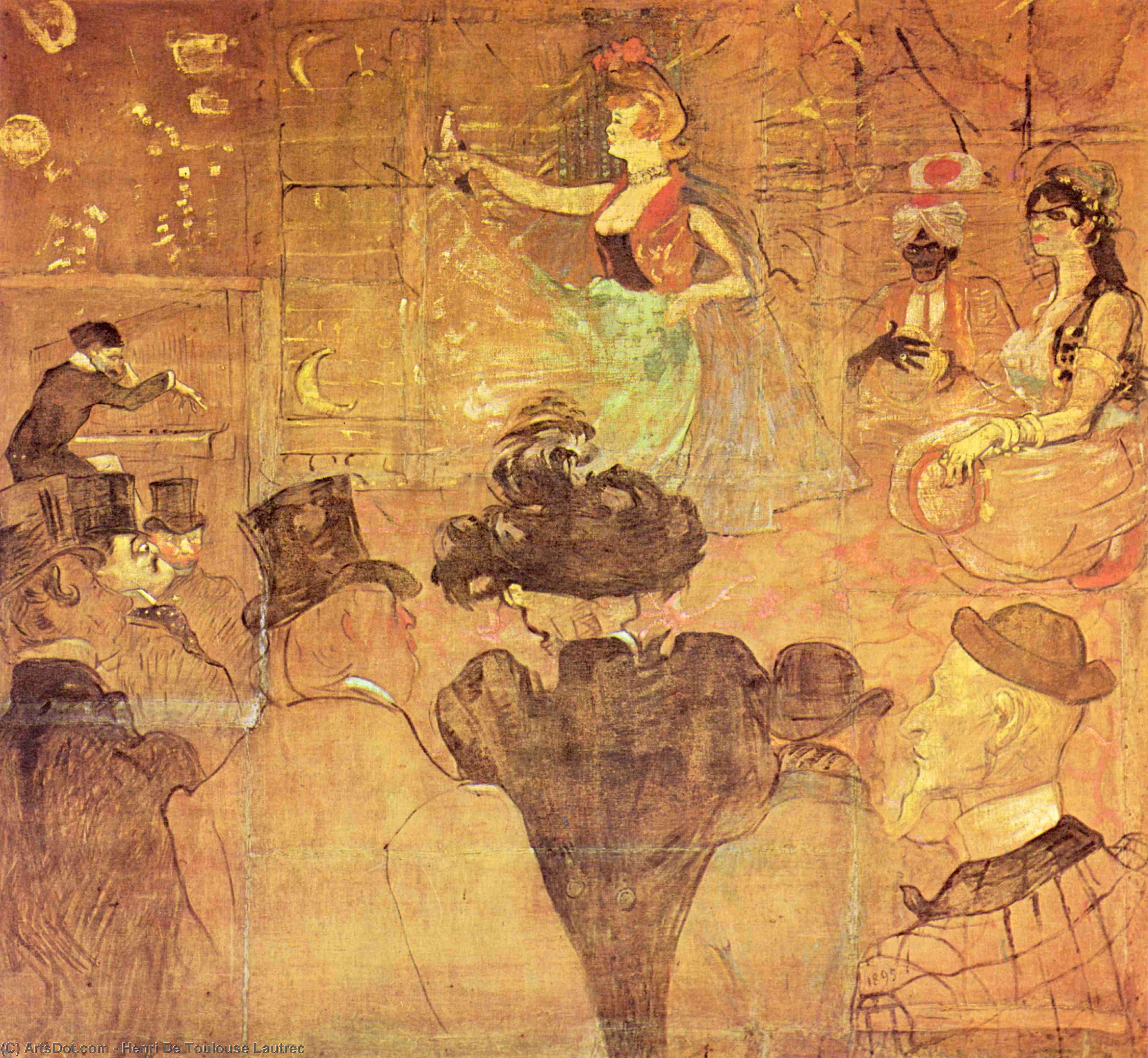 La Goulue Bailando (también Conocida Como Les Almees) — Comte Henri Marie Raymond De Toulouse-lautrec-monfa