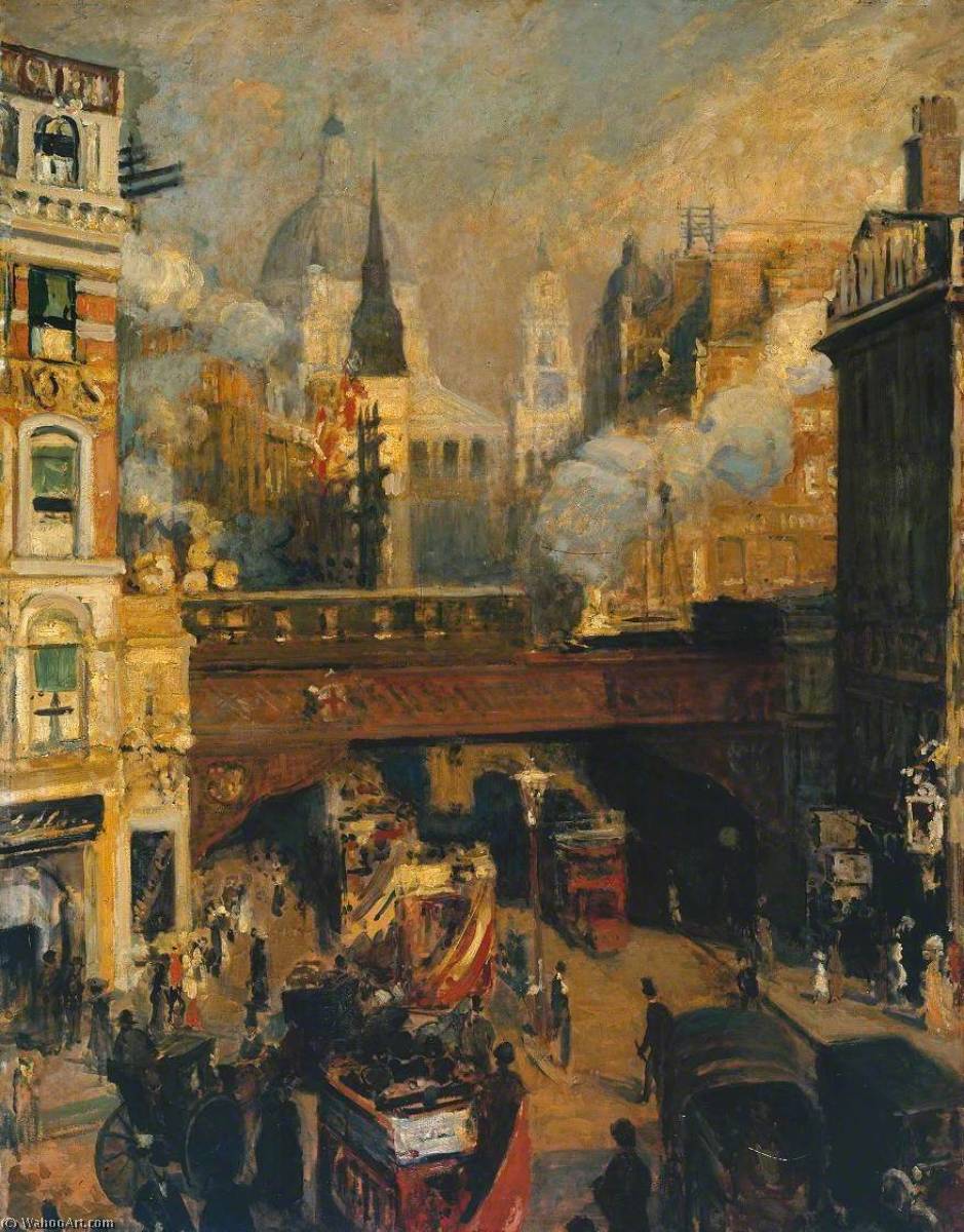 Ludgate Circus Entrance To The City (november, Midday) (ludgate Circus Entrée De La City (novembre, Midi)) — Jacques-émile Blanche