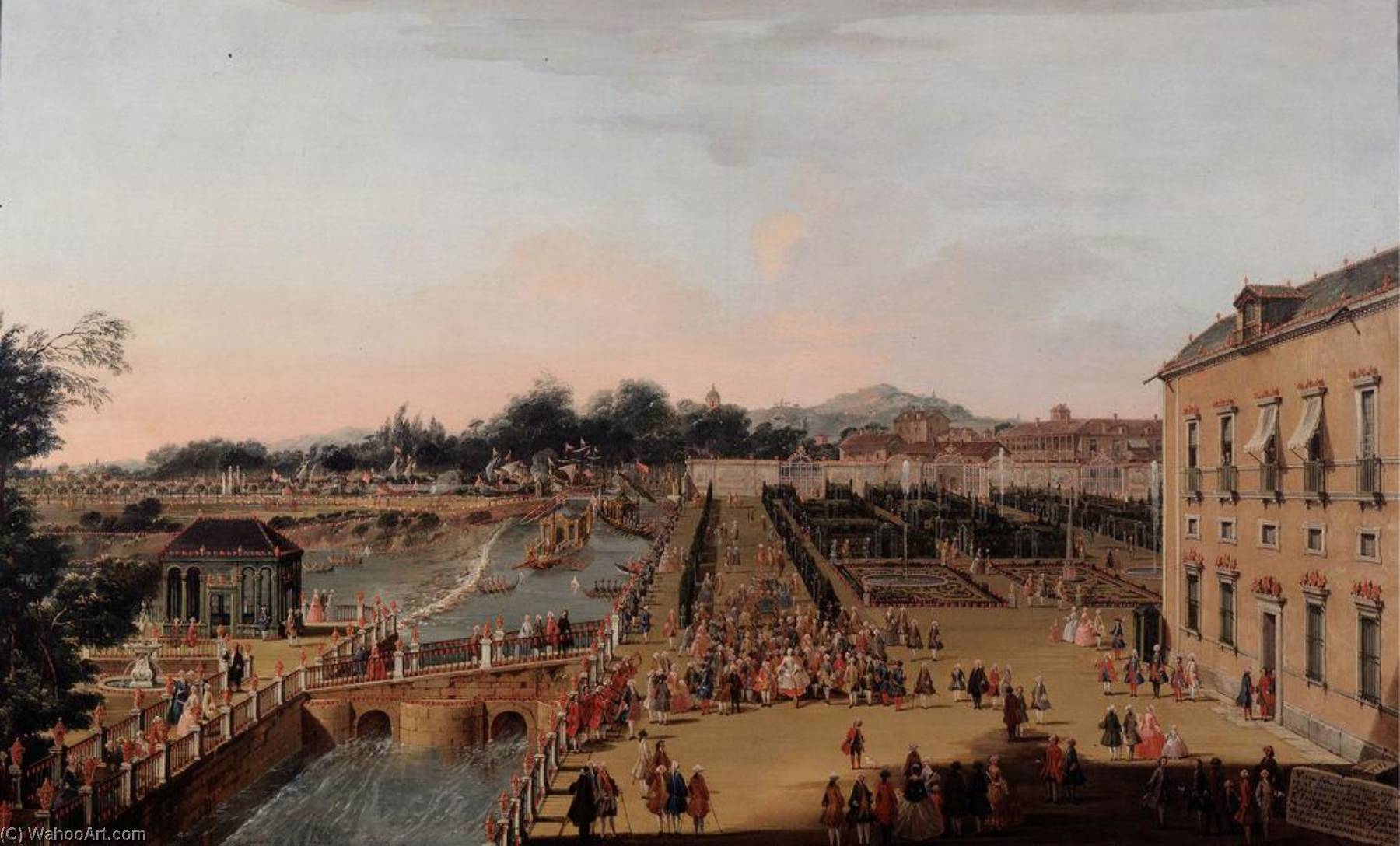 Ferdinand Vi And Barbara Of Braganza In The Gardens Of Aranjuez — Francesco Battaglioli