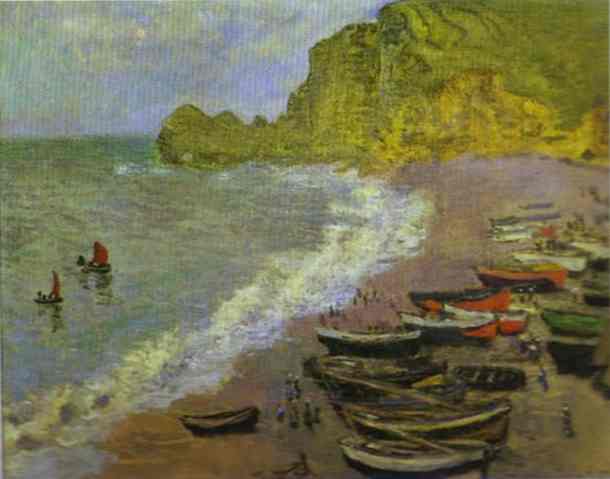 La Playa En Étretat — Claude Monet