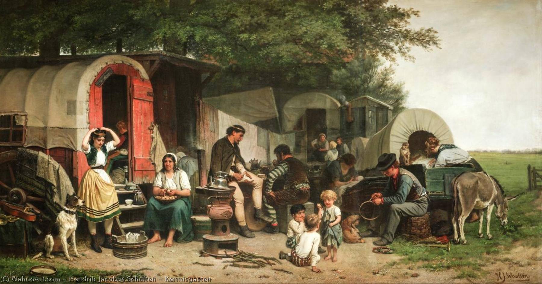 Kermisgasten — Hendrik Jacobus Scholten