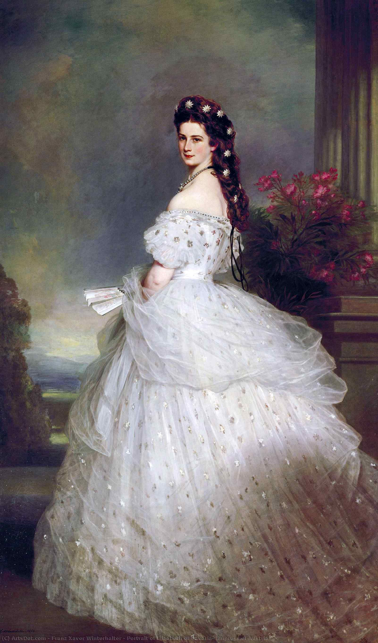 Portrait Of Elizabeth Of Bavaria, Empress Of Austria — Franz Xavier Winterhalter