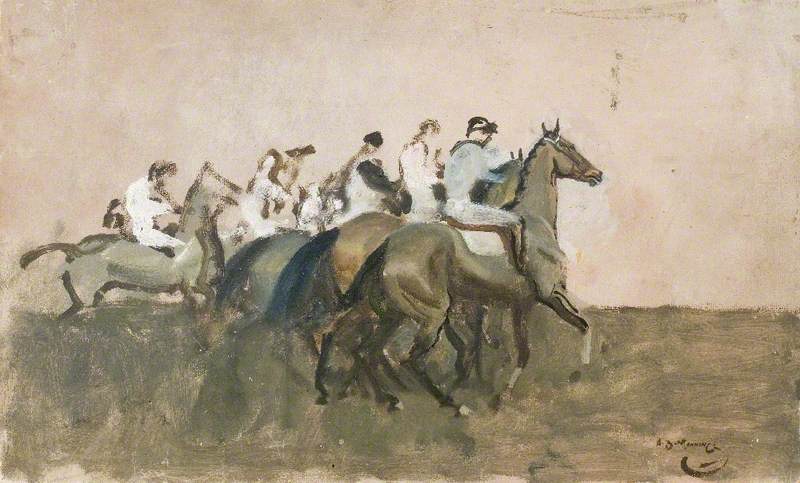 Study For 'under Starter's Orders' — Sir Alfred James Munnings