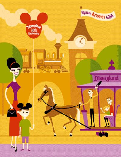 Disneyland Main Street — Josh Agle
