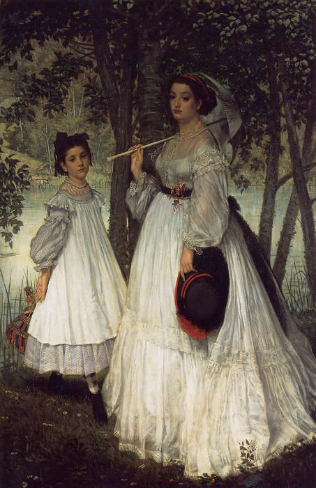 The Two Sisters; Portrait — ジャック・ジョゼフ・ティソット
