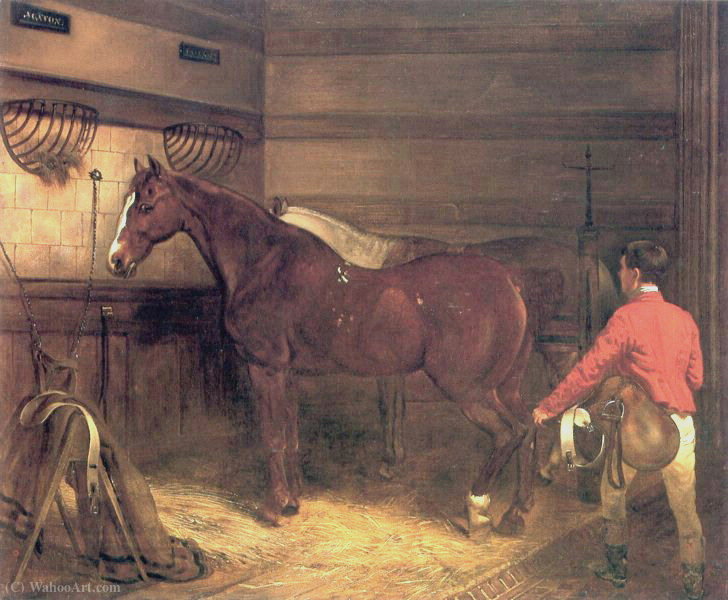 Horse Agathon At The Stable Of Glienicke Castle — Franz Krüger