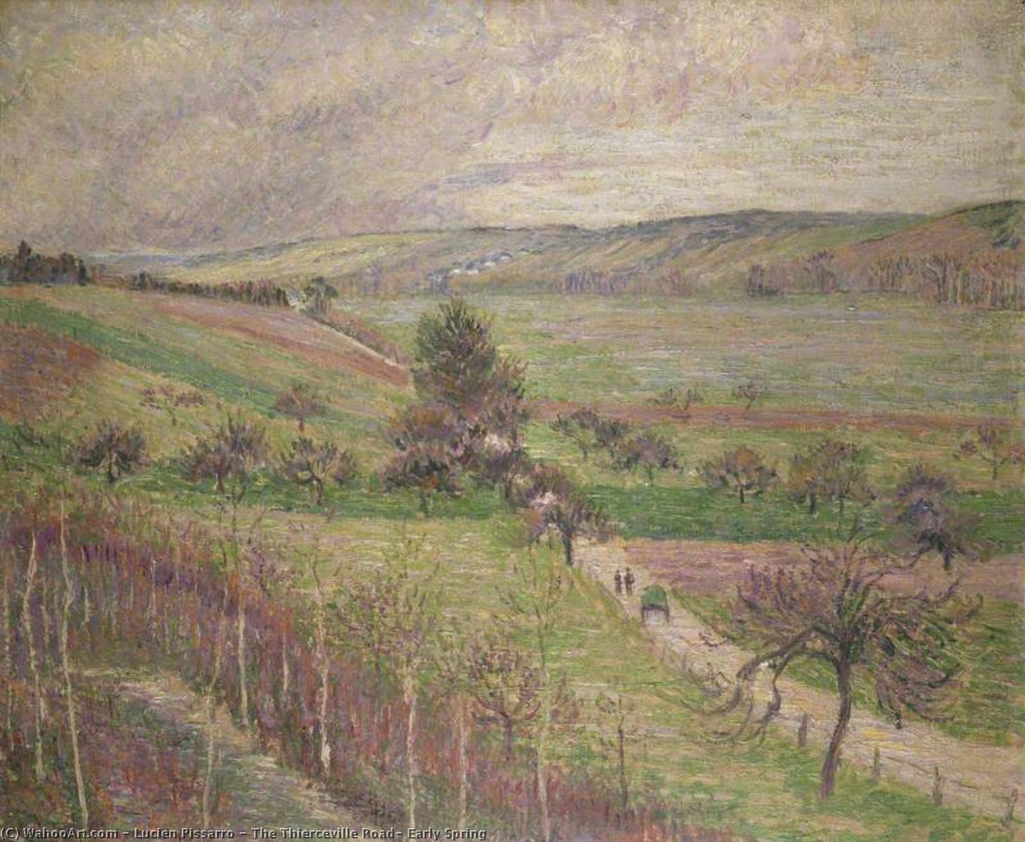 The Thierceville Road, Early Spring — Lucien Pissarro
