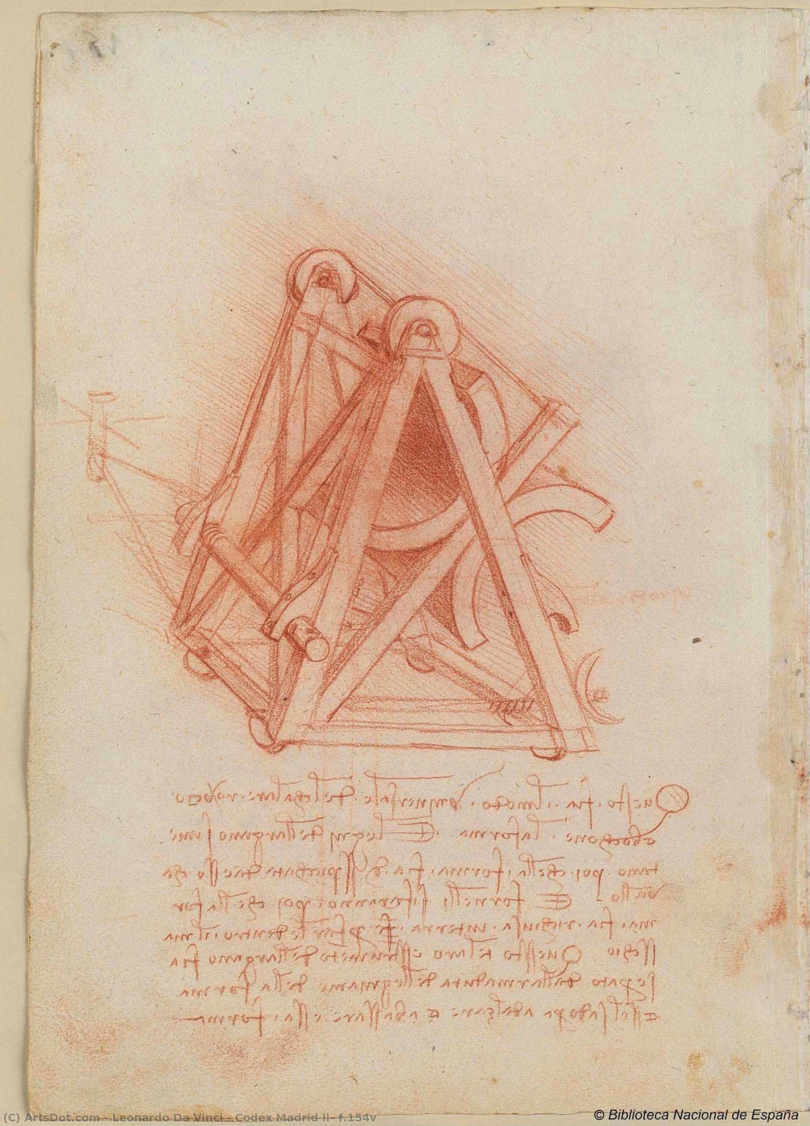 Codex Madrid Ii, F.154v — Leonardo Da Vinci