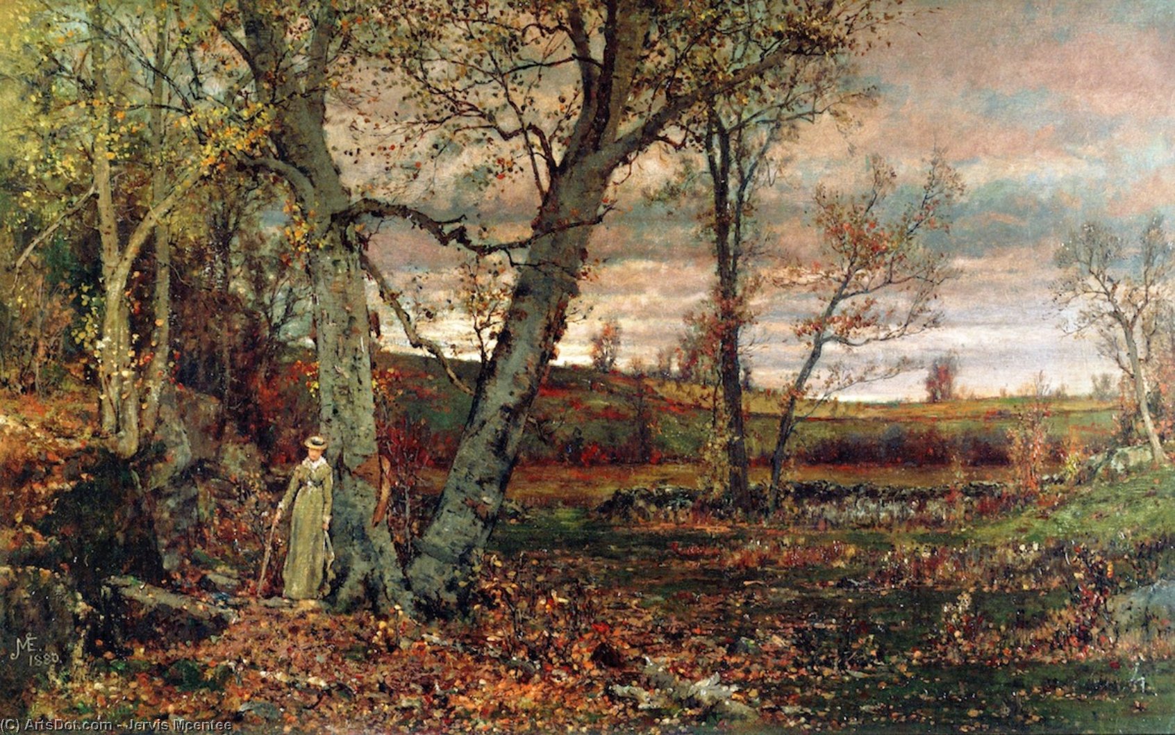 Woman At The Edge Of The Woods — Jervis Mcentee