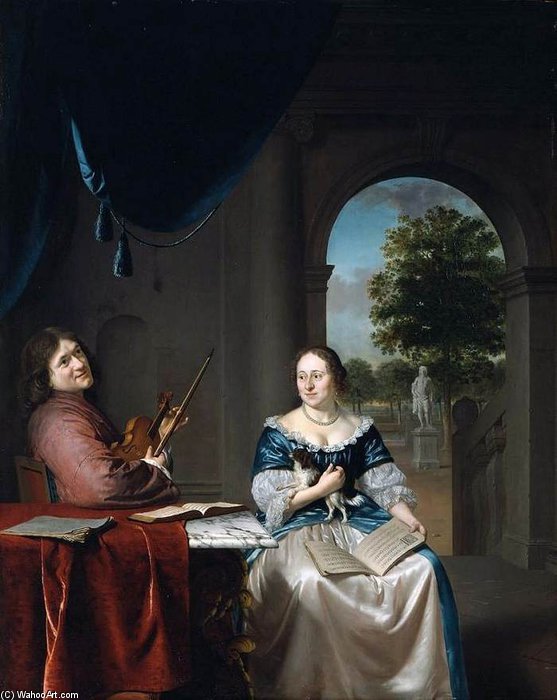 Johannes Van Musschenbroeck And His Wife — Pieter Cornelisz. Van Slingelandt