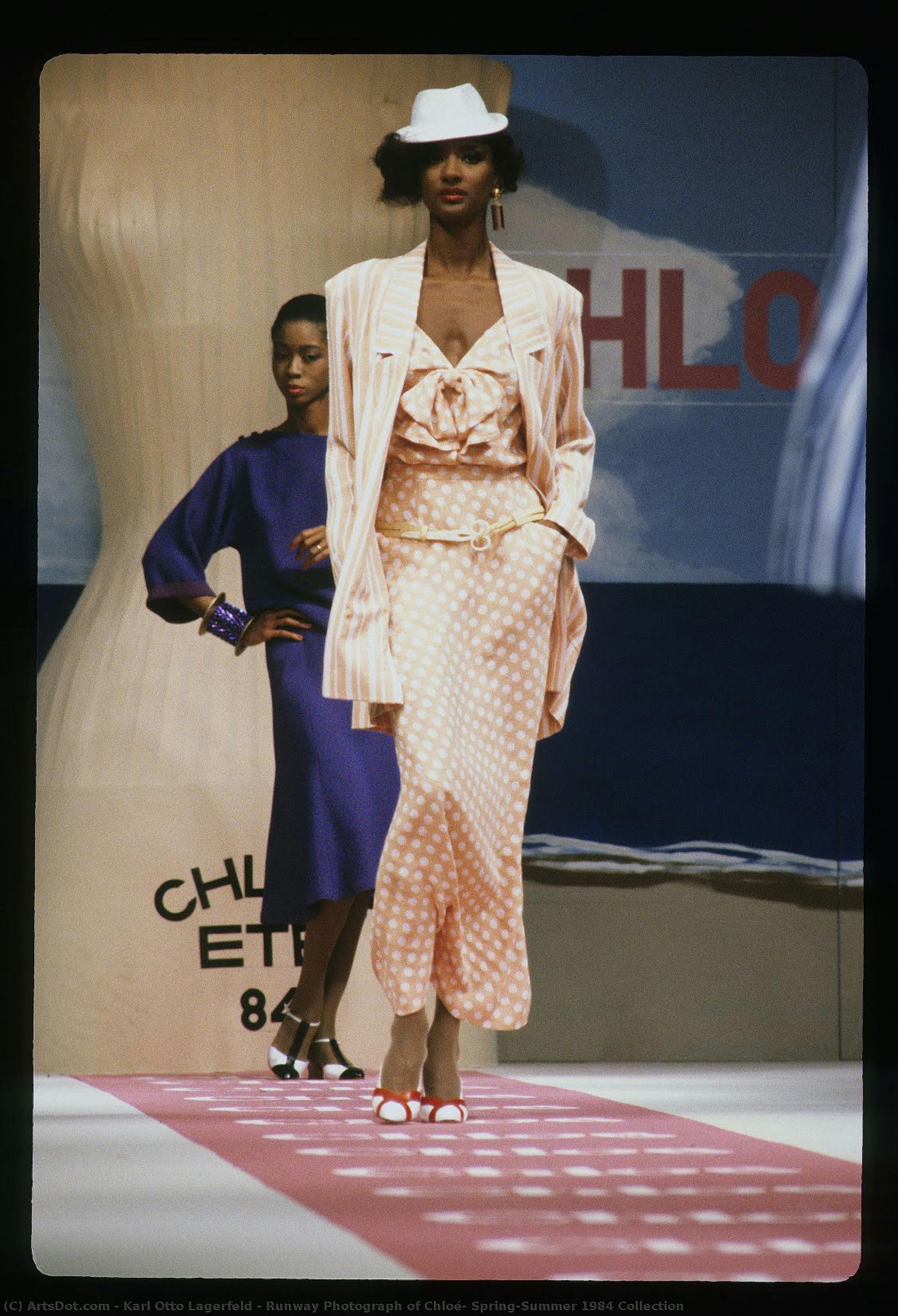 Runway Photograph Of Chloé, Spring/summer 1984 Collection — Karl Otto Lagerfeld