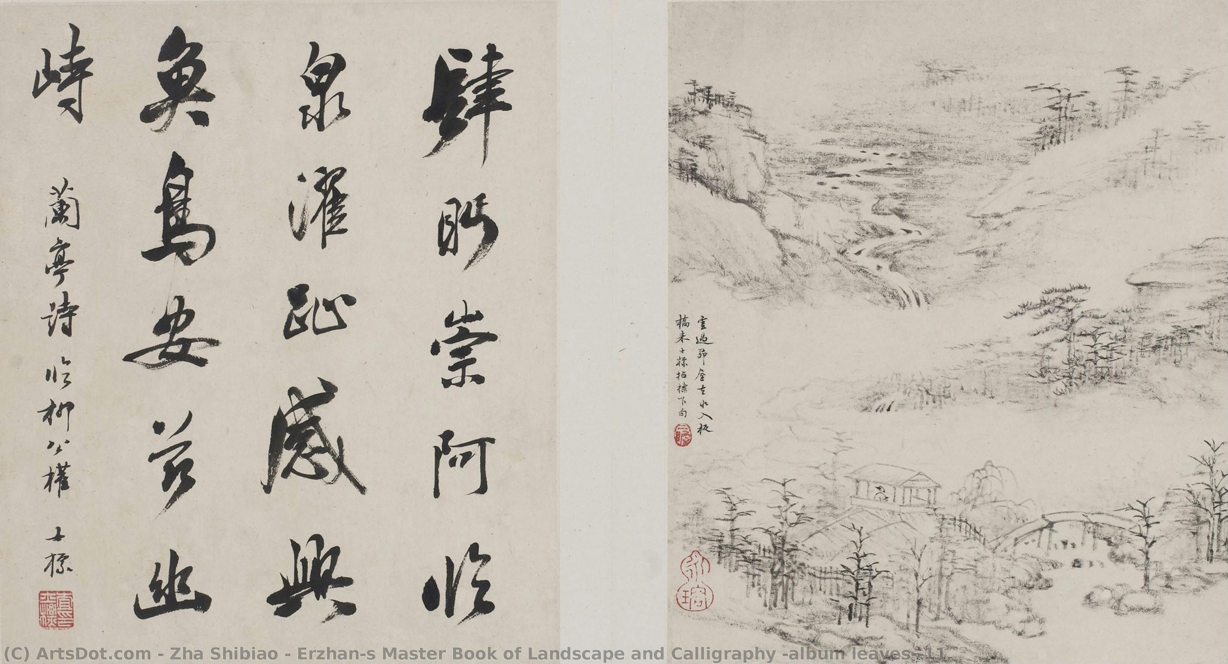 Erzhan’s Master Book Of Landscape And Calligraphy (album Leaves)－11 — Zha Shibiao