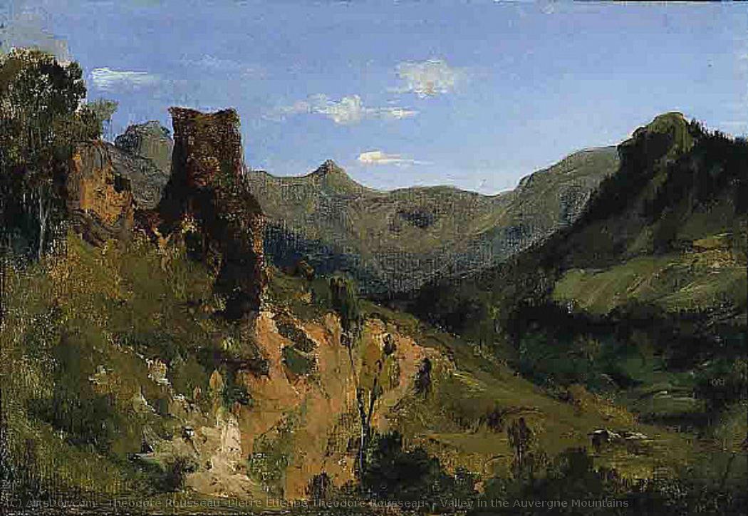Valley In The Auvergne Mountains — Théodore Rousseau