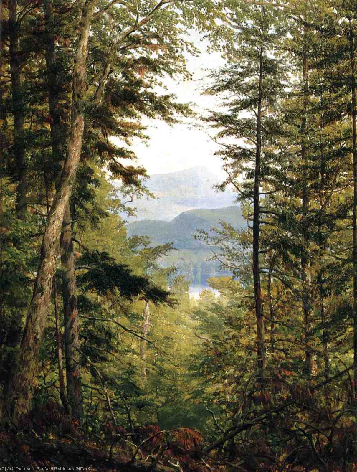 A Sketch On The Huntington River, Vermont — Sanford Robinson Gifford