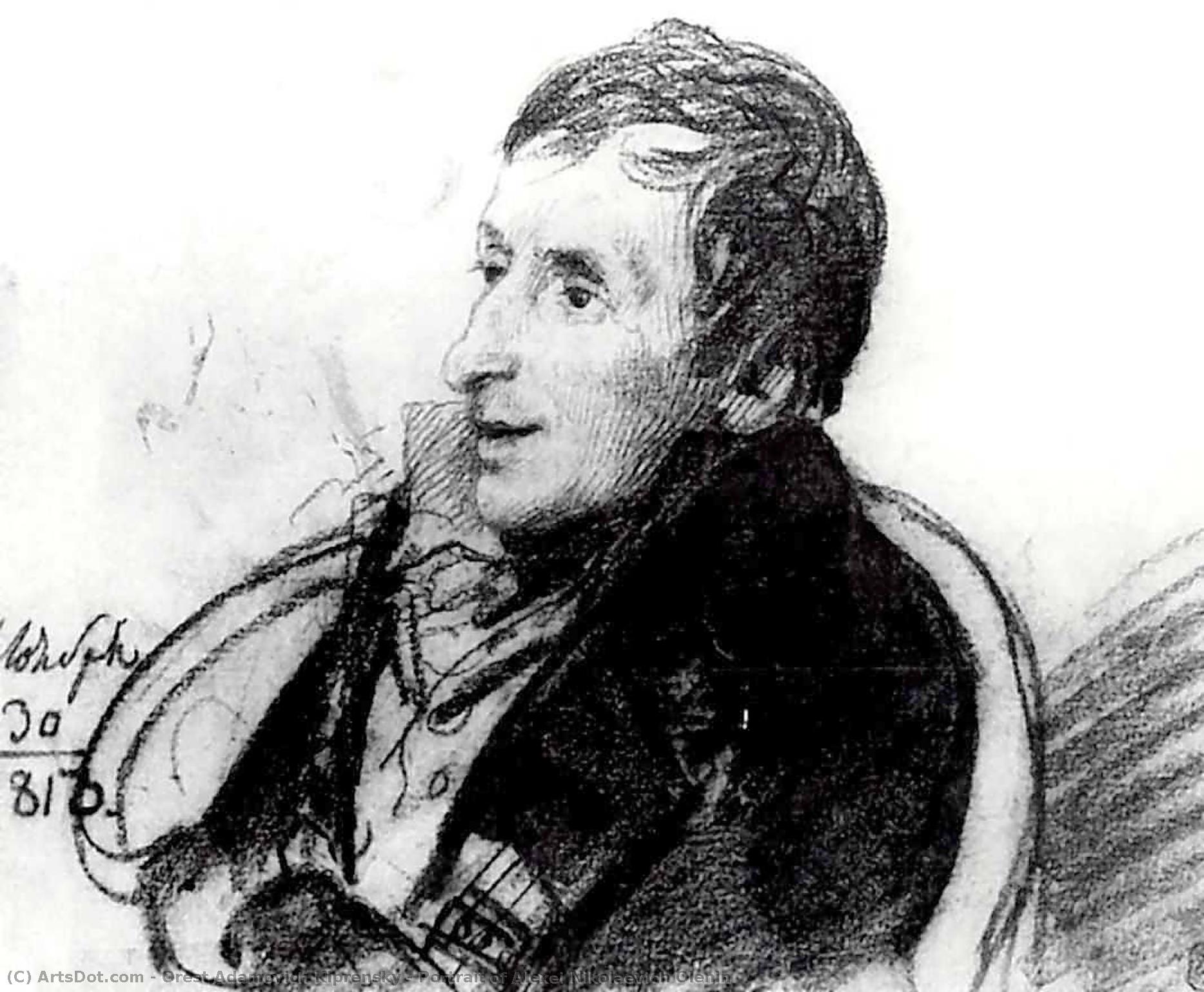 Portrait Of Alexei Nikolaevich Olenin — Orest Adamovich Kiprensky