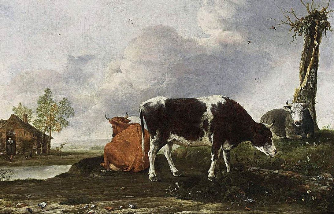 Landscape With Cows — Anthonie Van Borssum