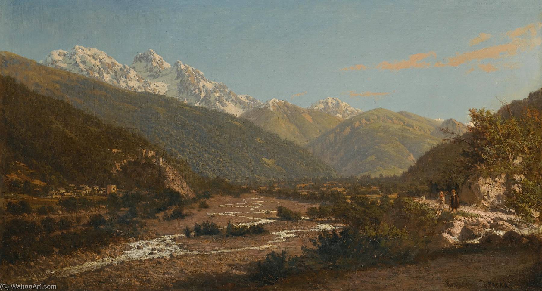 A View Of Mount Karaugom, Caucasus — Petr Petrovich Vereshchagin