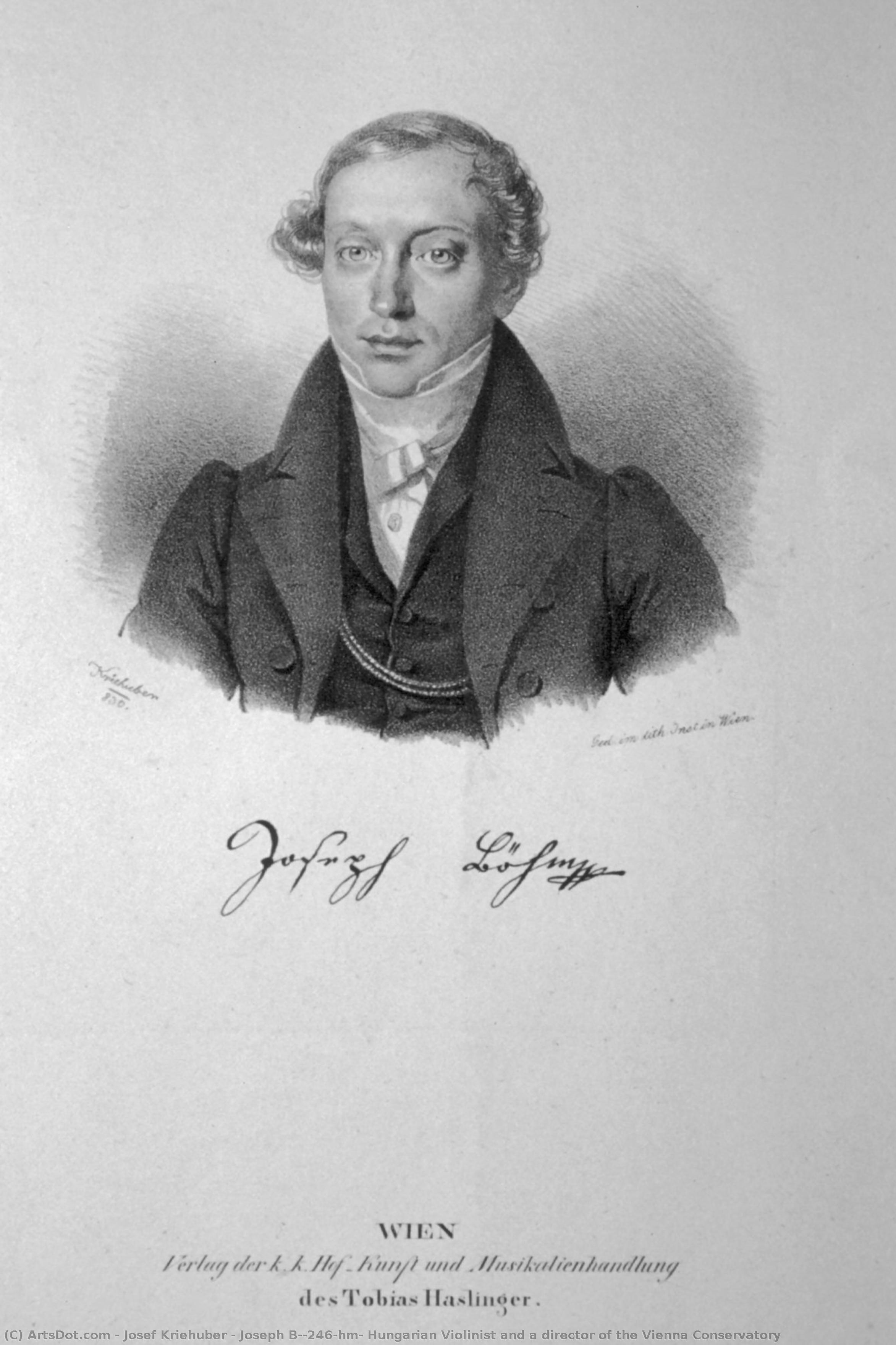 Joseph Böhm, Hungarian Violinist And A Director Of The Vienna Conservatory — Josef Kriehuber