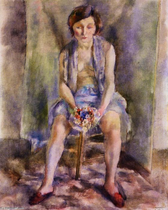 Woman With A Bouquet — Julius Mordecai Pincas