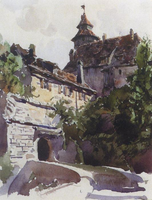 Corner Of The Medieval City With A Wall — Vasily Dmitrievich Polenov