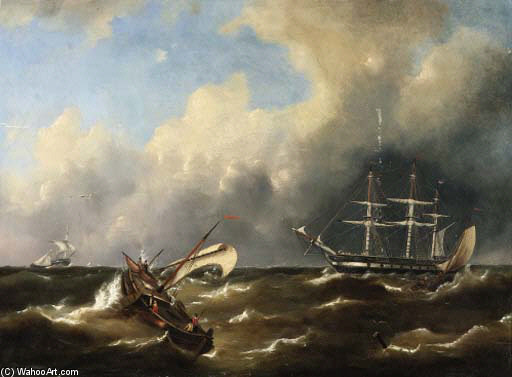 Ships On Stormy Seas — Govert Van Emmerik