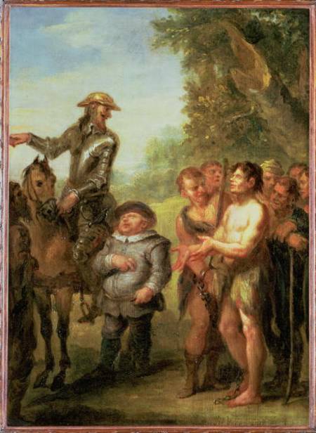 Don Quixote Frees The Galley Slaves, From Cervantes' 'don Quixote — John Vanderbank
