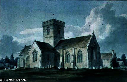 South-east View Of Dinton Church, — John Buckler
