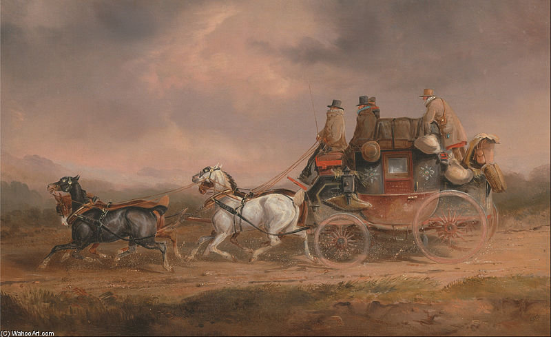 Mail Coaches On The Road- The Louth-london Royal Mail Progressing At Speed — Charles Cooper Henderson