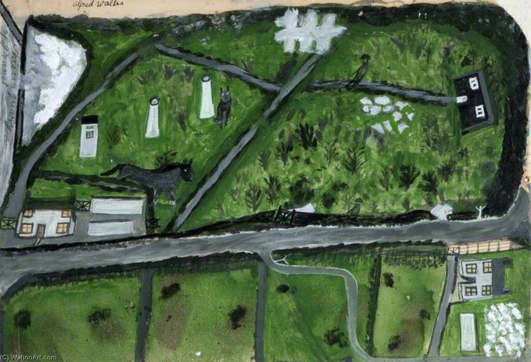 'consols Mine Raswall Hill And The Road Zennor To Farms. The White You See Is Granite' — Alfred Wallis