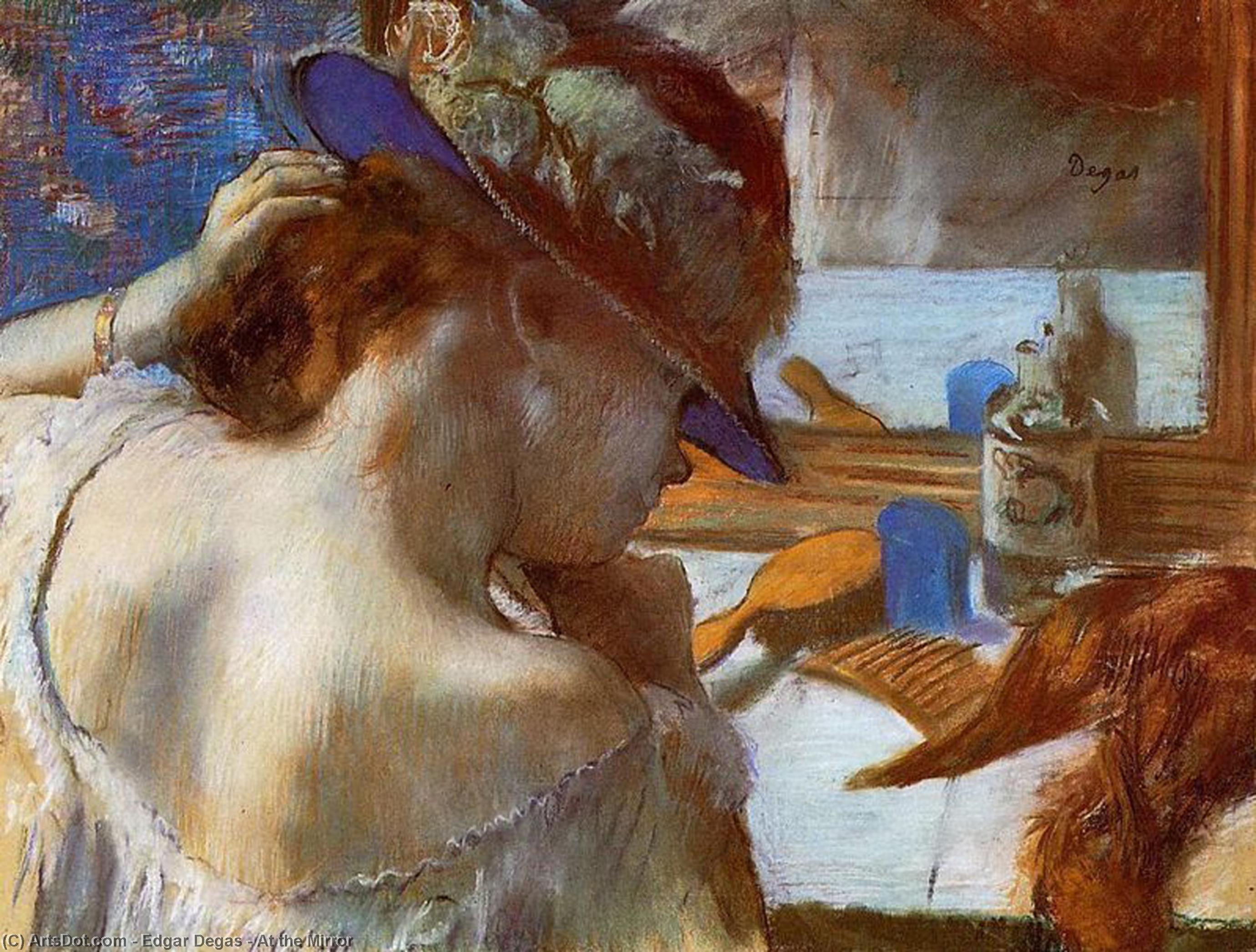 At The Mirror — Hilaire-germain-edgar Degas