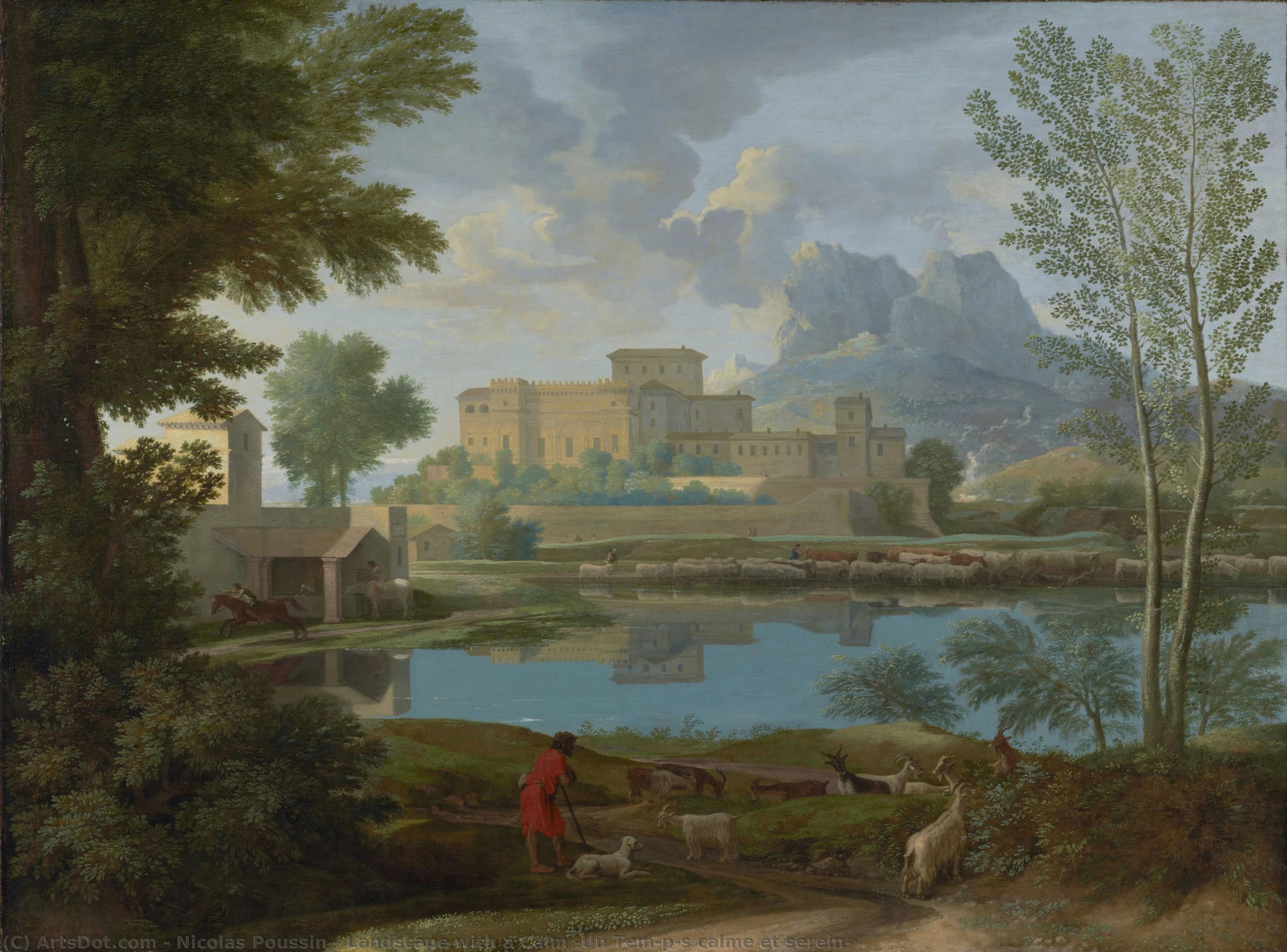 Landscape With A Calm (un Tem[p]s Calme Et Serein) — Nicolas Poussin