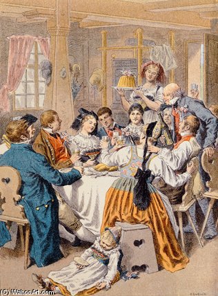 Celebration Of An Engagement In Alsace — Frederic Theodore Lix