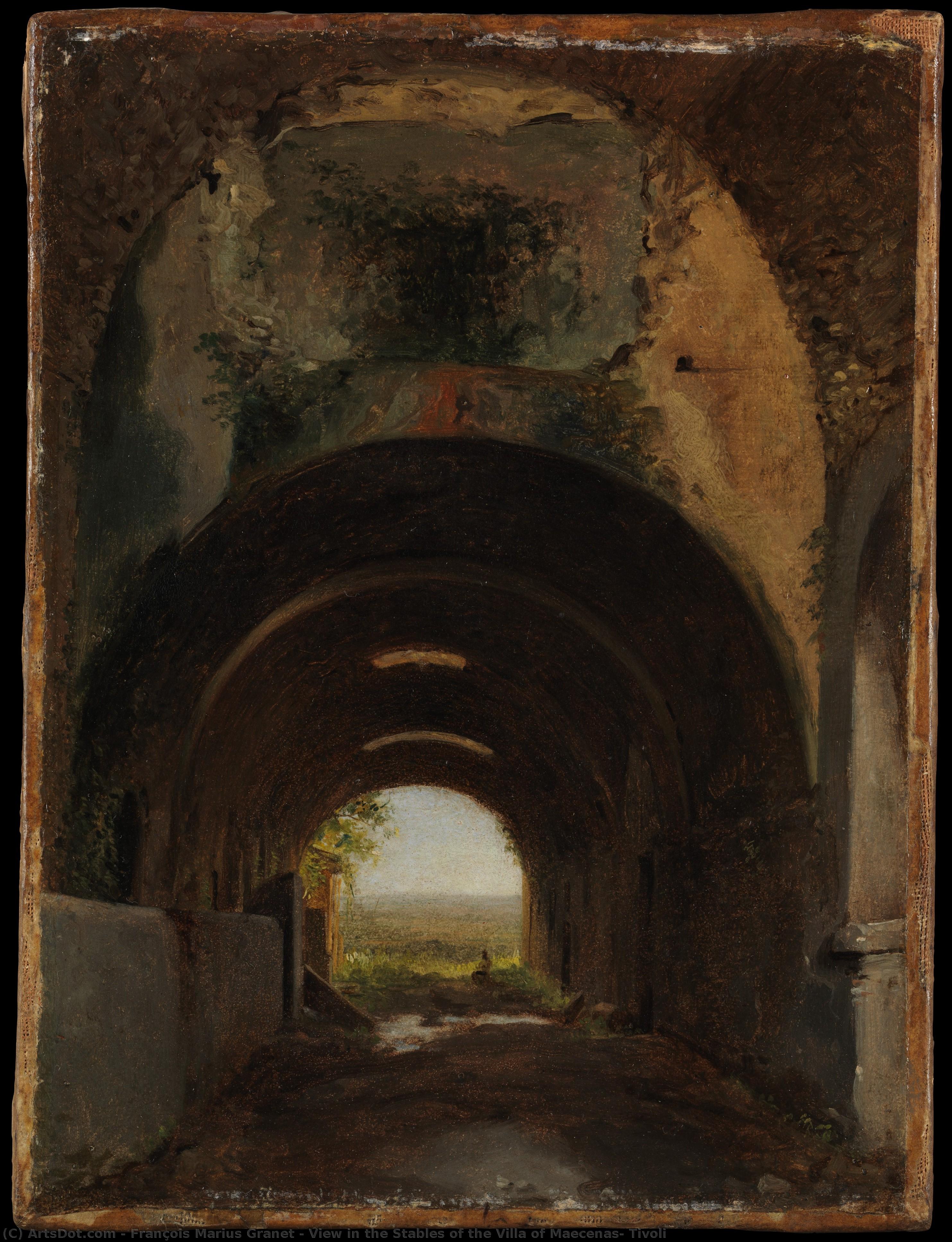 View In The Stables Of The Villa Of Maecenas, Tivoli — François Marius Granet