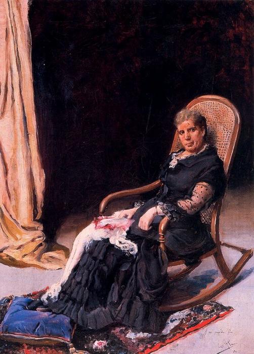 Descansando En La Tumbona — Cecilio Pla Y Gallardo