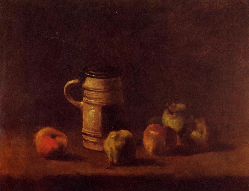 Still Life With Beer Mug And Fruit — Vincent Willem Van Gogh