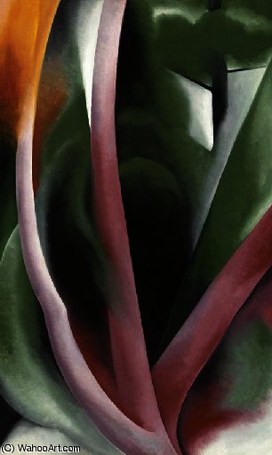 Birch And Pine Trees-pink — Georgia O'keeffe