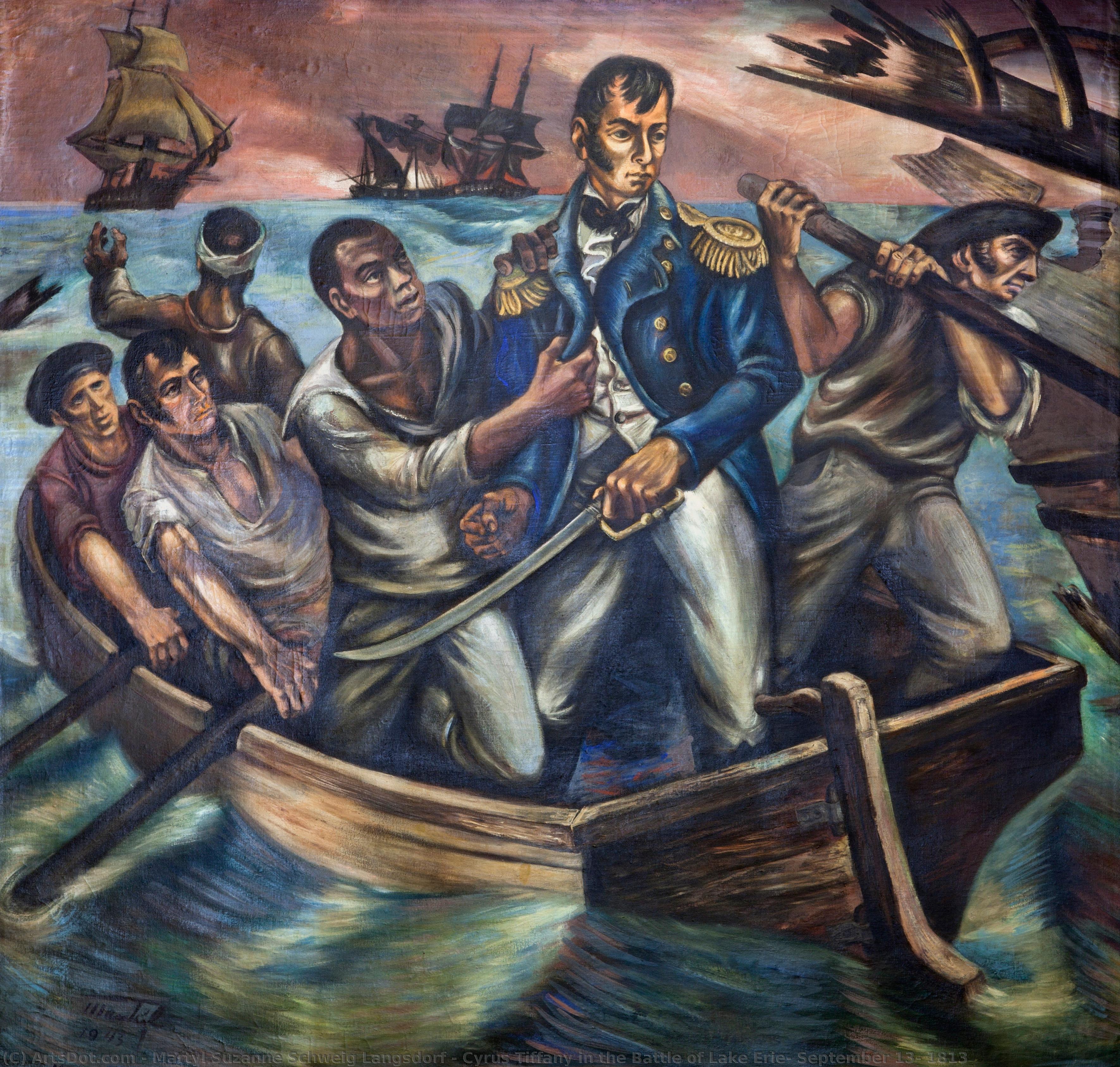 Cyrus Tiffany In The Battle Of Lake Erie, September 13, 1813 — Martyl Suzanne Schweig Langsdorf