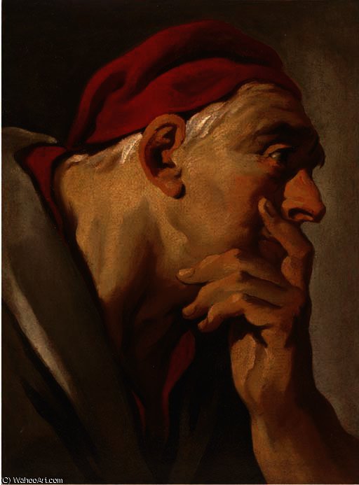 Head Of A Man In A Red Cap — Giambattista Tiepolo