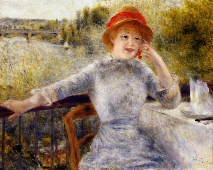 Alphonsine Fournaise On The Isle Of Chatou — Pierre-auguste Renoir