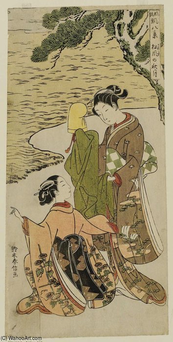 Autumn Moon Of Matsukaze — Suzuki Harunobu