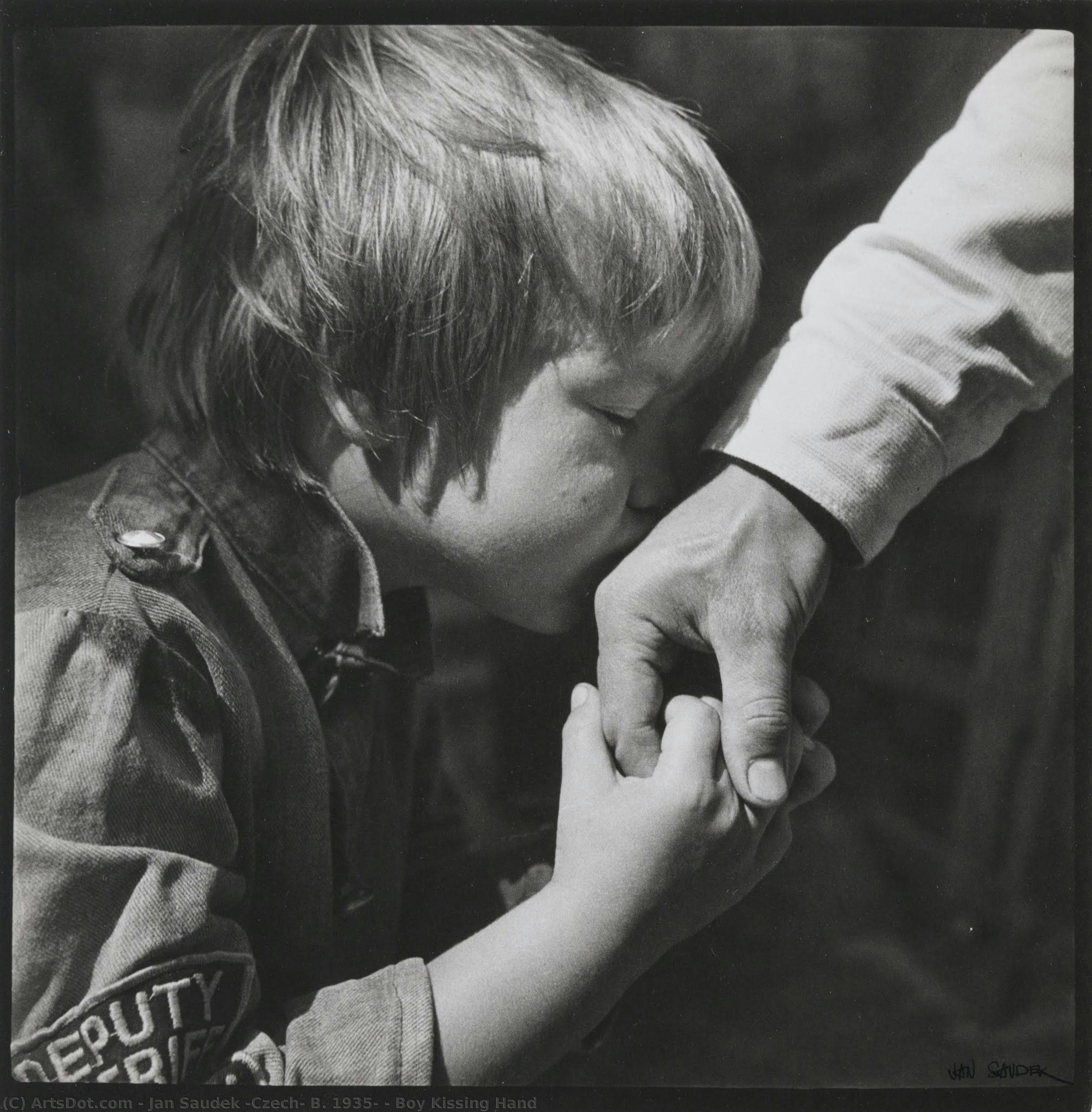 Boy Kissing Hand — Jan Saudek (czech, B. 1935)