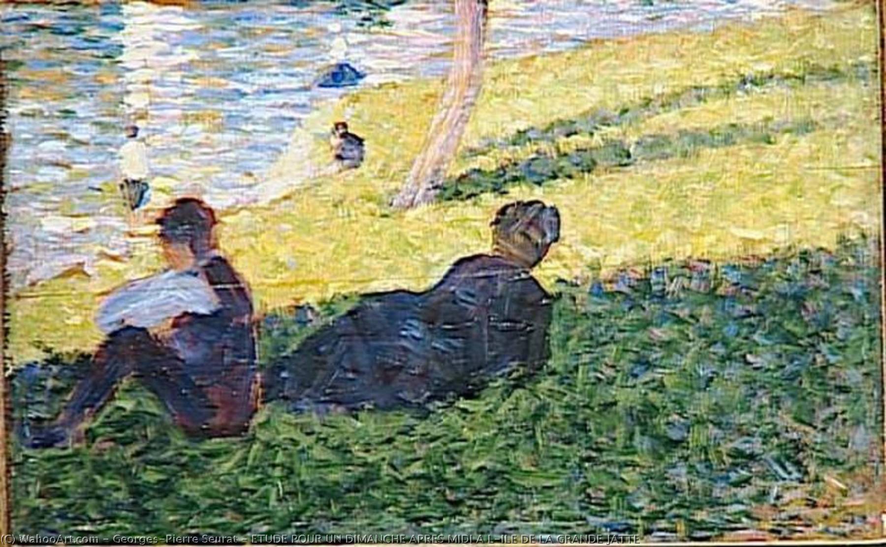 Studie Für Einen Sonntagnachmittag Auf Der Insel La Grande Jatte — Georges Pierre Seurat