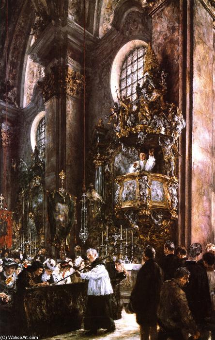 Sermon In The Parish Church In Innsbruck — Adolph Von Menzel