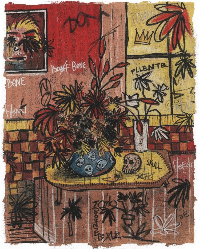 Fragmented Echoes Of Crimson And Ochre In A Spontaneous Neo-expressionist Assemblage — Laurent Caron