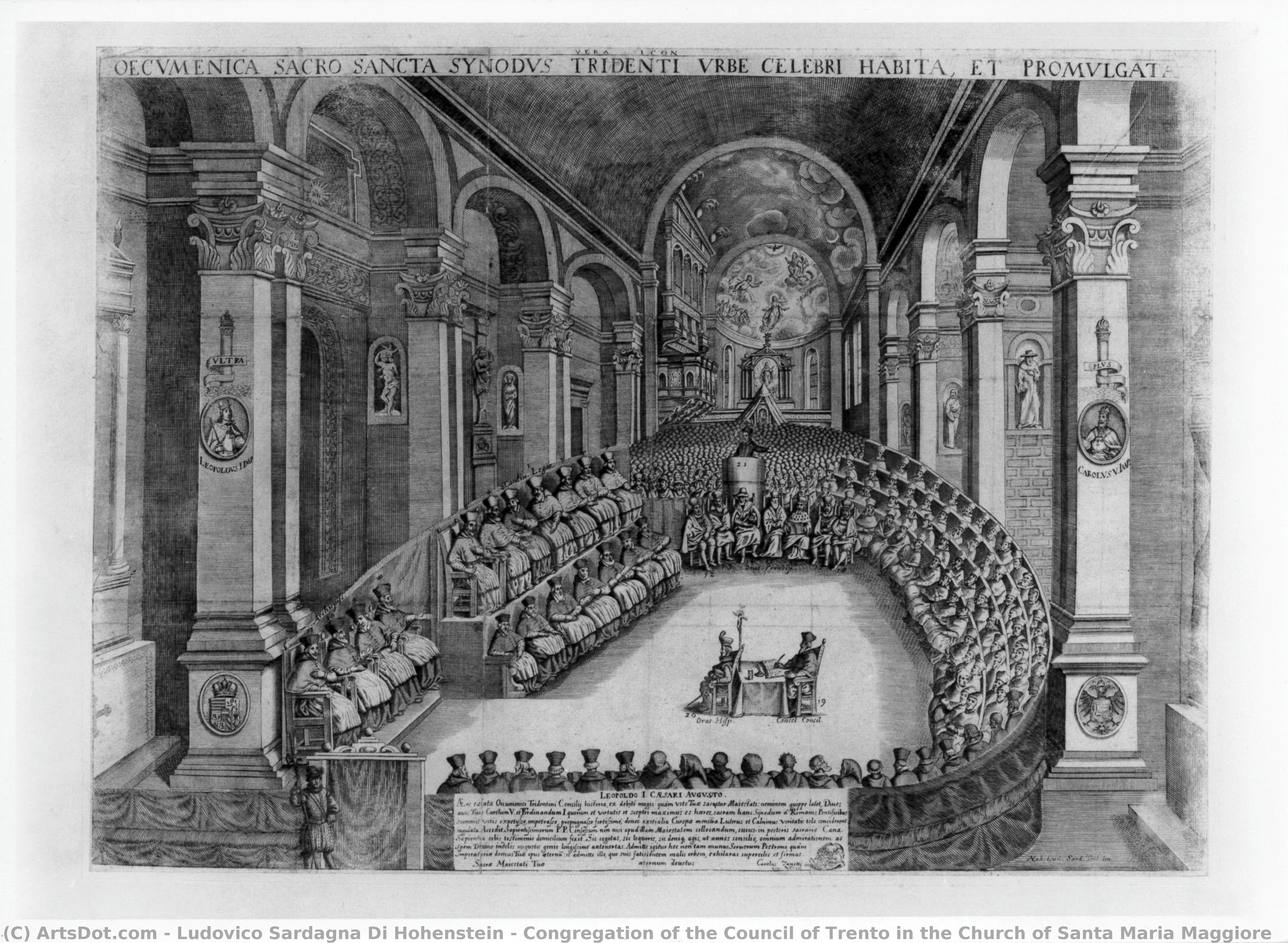 Congregation Of The Council Of Trento In The Church Of Santa Maria Maggiore — Ludovico Sardagna Di Hohenstein