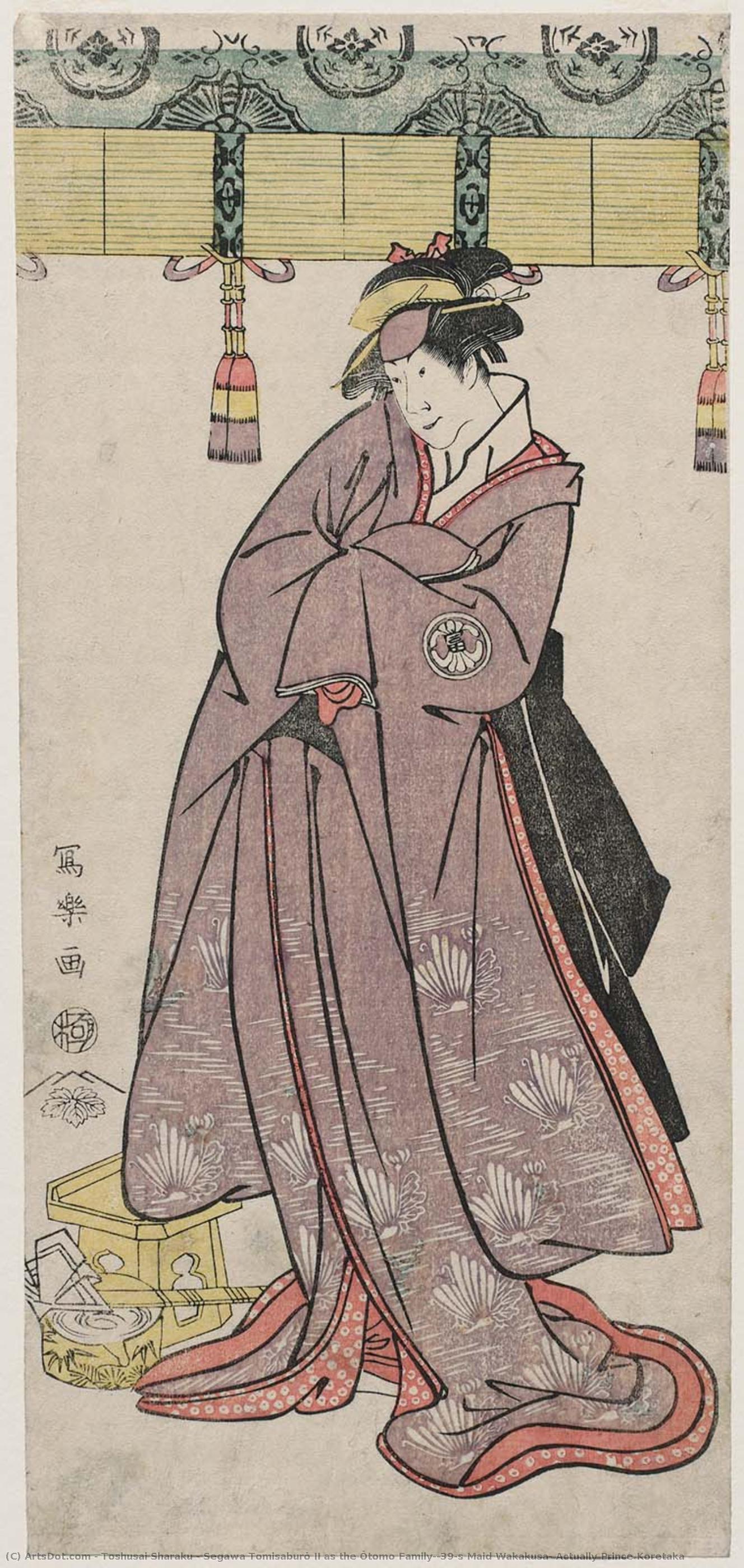 Segawa Tomisaburō Ii As The Ōtomo Family's Maid Wakakusa, Actually Prince Koretaka — Toshusai Sharaku