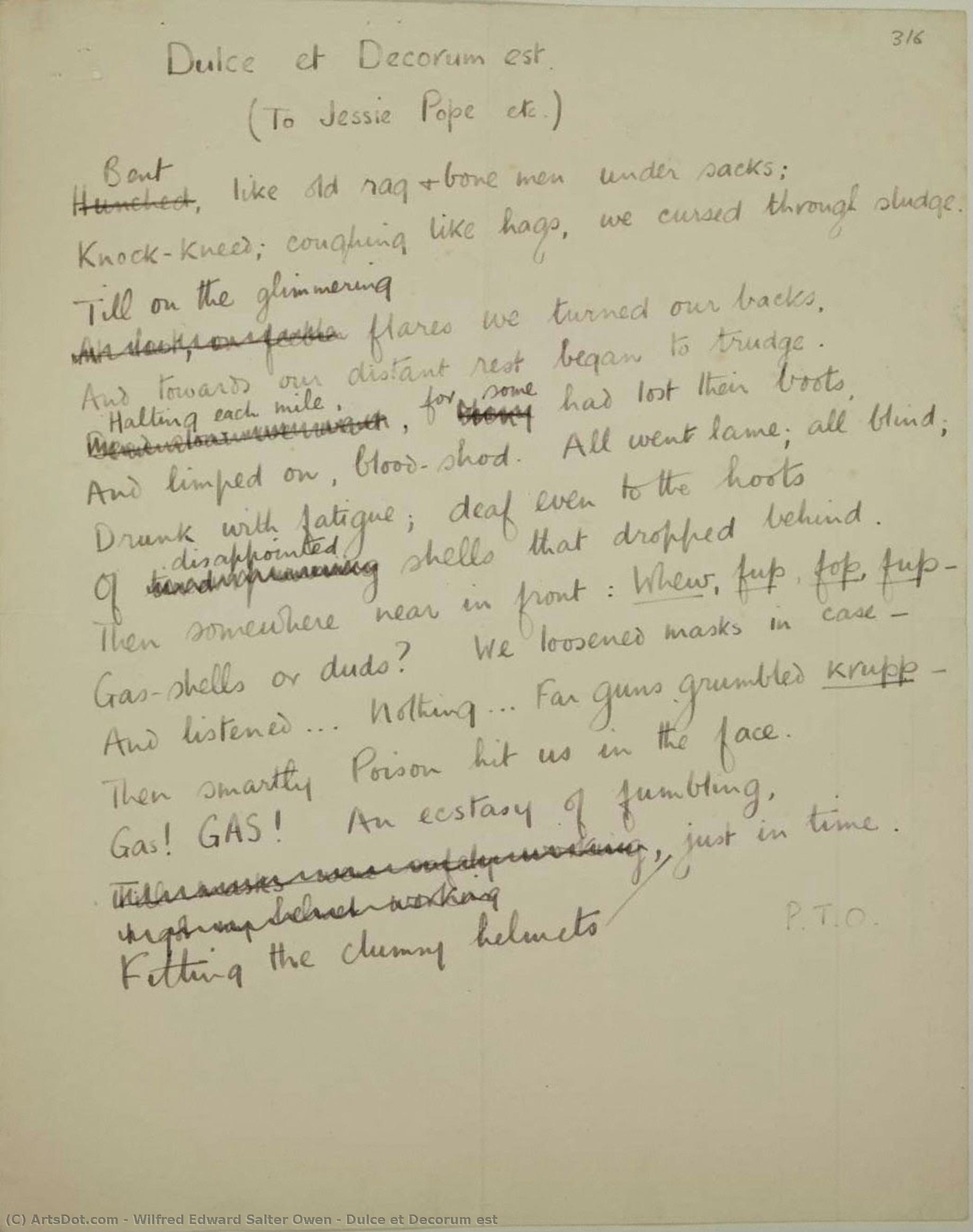 Dulce Et Decorum Est — Wilfred Edward Salter Owen