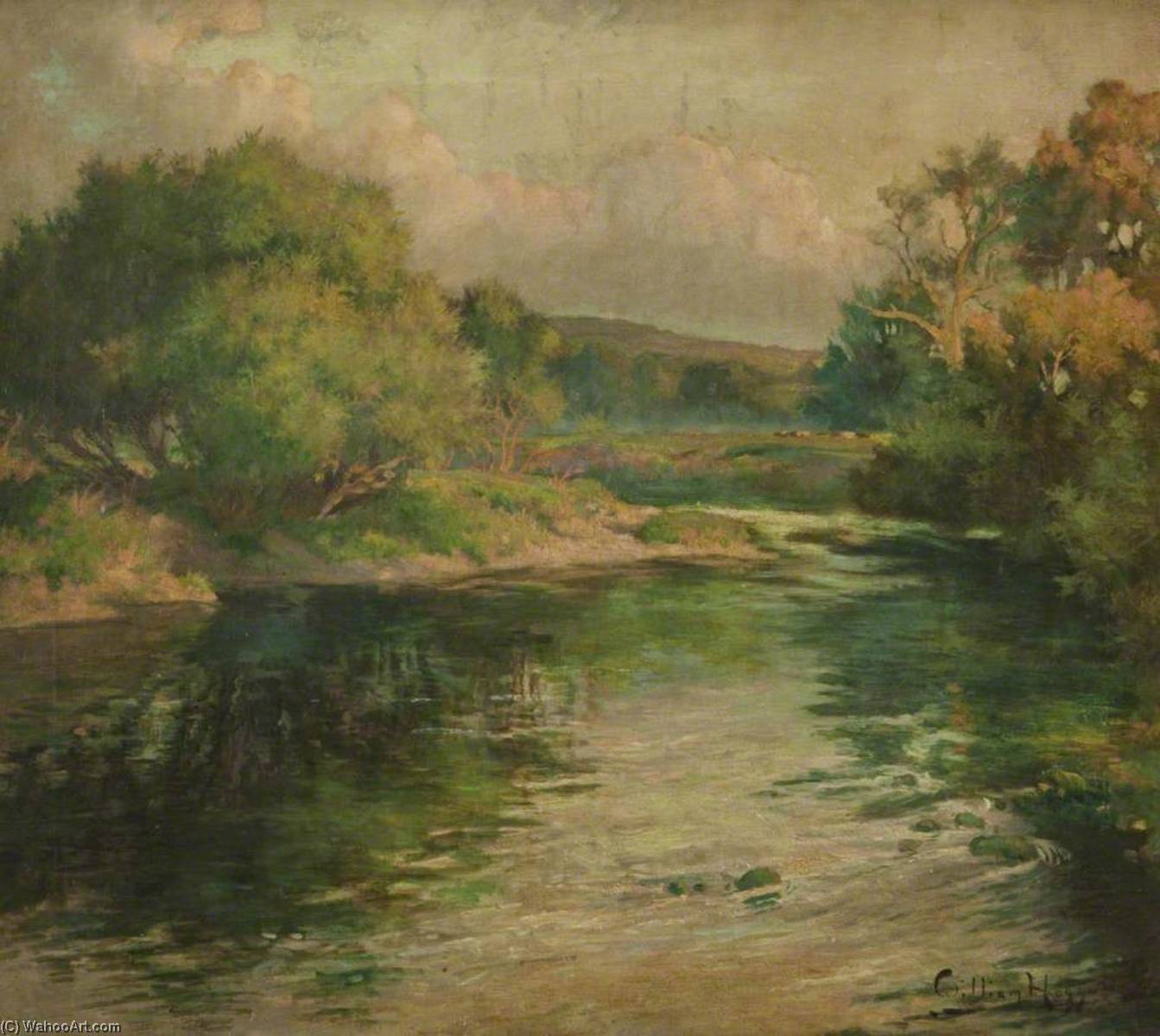 From Green To Gold, The Lune Above Caton — William Hoggatt